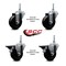 Service Caster 35 Inch Hard Rubber 12 MM Threaded Stem Caster Set 2 Brakes SCC SCC-TS20S3514-HRS-M1215-2-PLB-2 - alternate 2